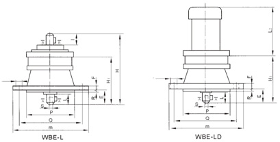 WBL, WBLD Type vertical single-stage reducer 